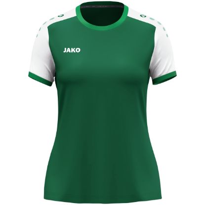 Afbeeldingen van Shirt Dynamic KM damesmaten donkergroen/wit/groen